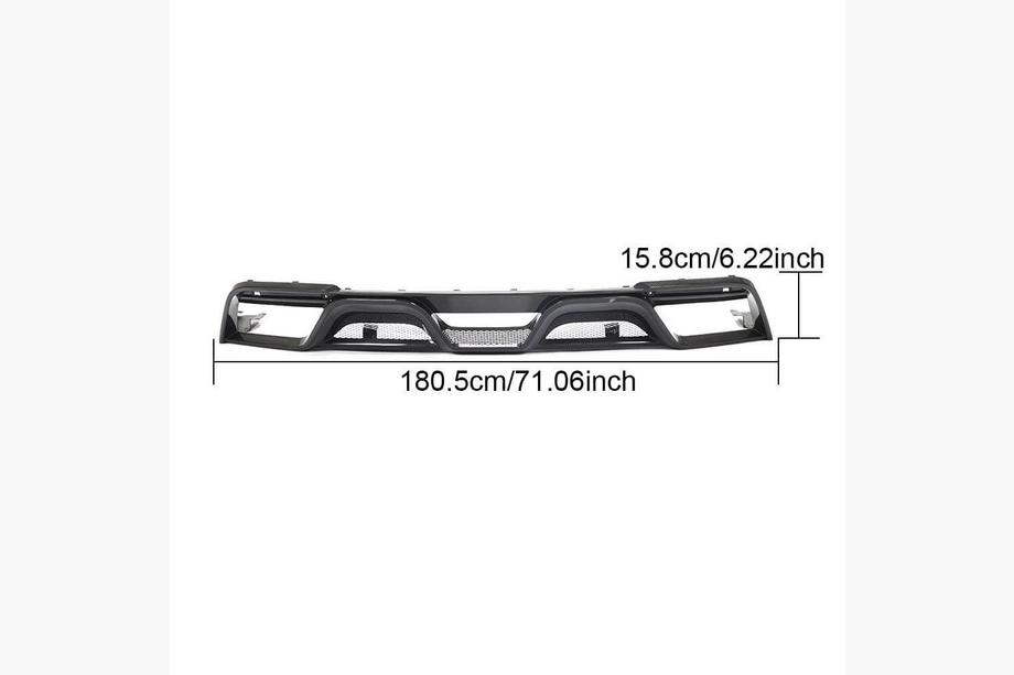 Ford Mustang 2015-2023 Rear Bumper Diffuser V2 (2018-2021, Carbon) Photo 6