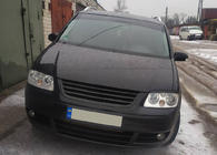 Volkswagen Caddy 2004-2010 Headlight eyebrows (black) Black Matte photo 4