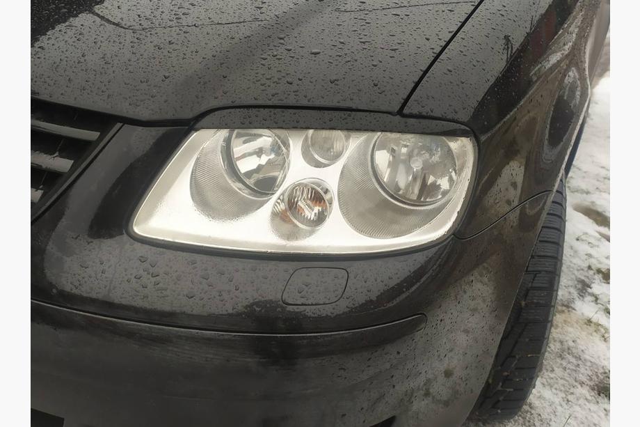 Volkswagen Caddy 2004-2010 Headlight eyebrows (black) Black Matte Image