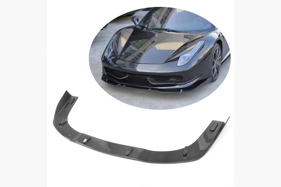 Ferrari 458 Italia 2009-2015 Front Bumper Lip Spoiler (2011-2013, Carbon) Image