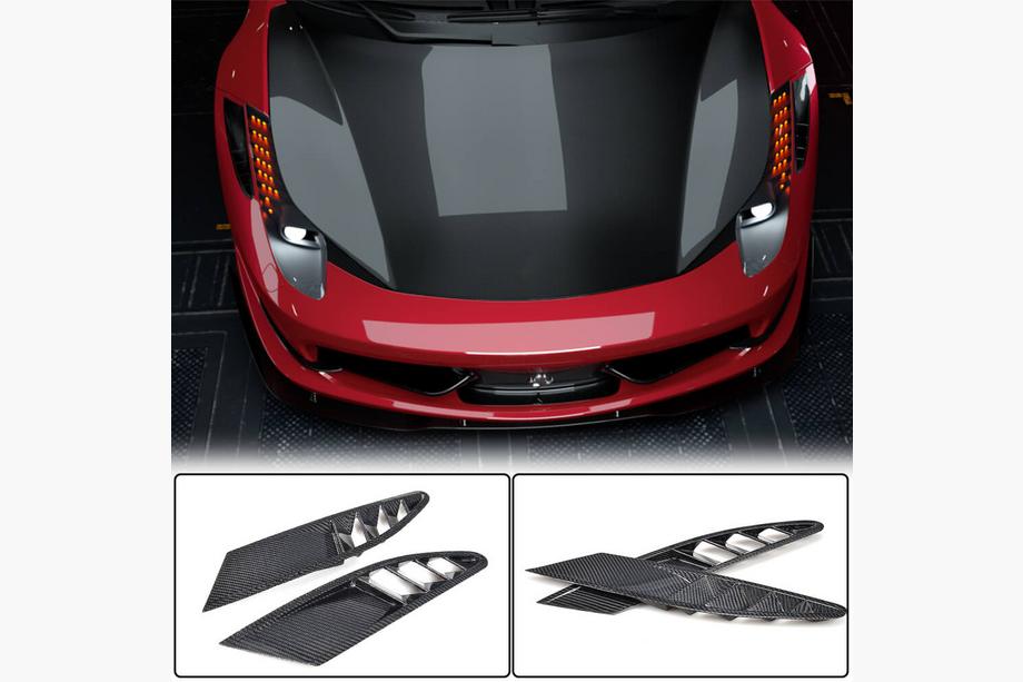 Ferrari 458 Italia 2009-2015 Front Bumper Extensions V1 (2011-2013, Carbon) Image