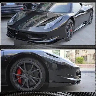 Front Bumper Extensions V2 (2011-2013, Carbon) Ferrari 458 Italia 2009-2015 photo 4