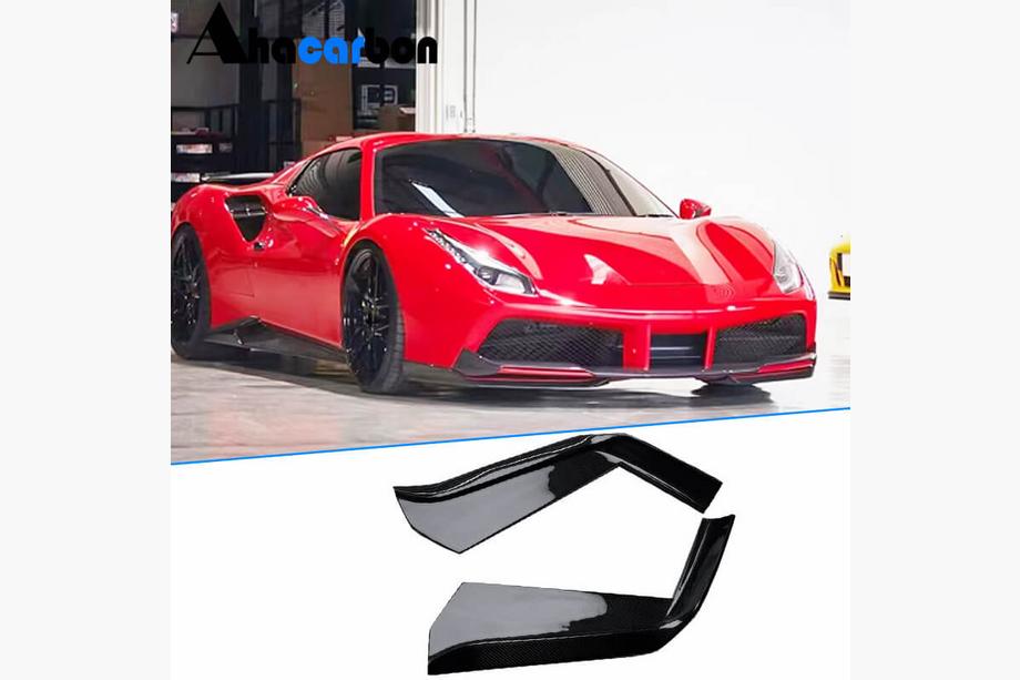 Ferrari 488 GTB 2015-2019 Carbon Front Bumper Flaps (2015-2019) Image