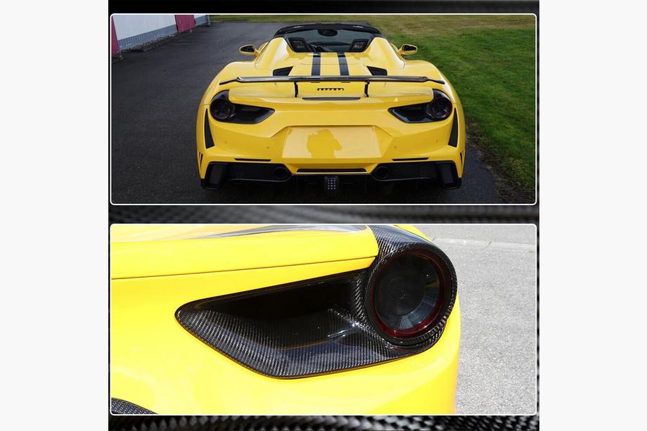 Ferrari 488 GTB 2015-2019 Tail Light Covers (2015-2017, Carbon) Photo 4