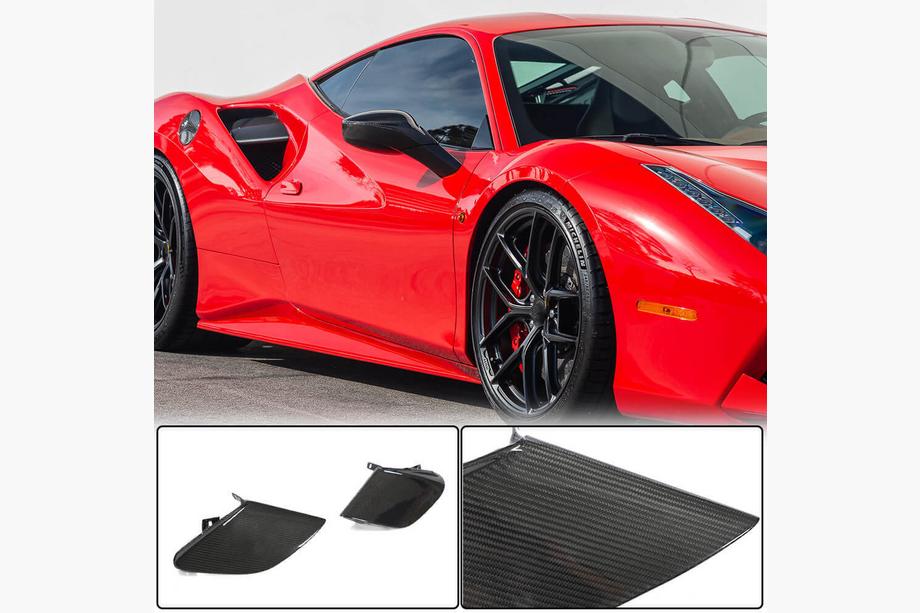 Ferrari 488 GTB 2015-2019 Carbon Rear Fender Covers (2015-2019) Image
