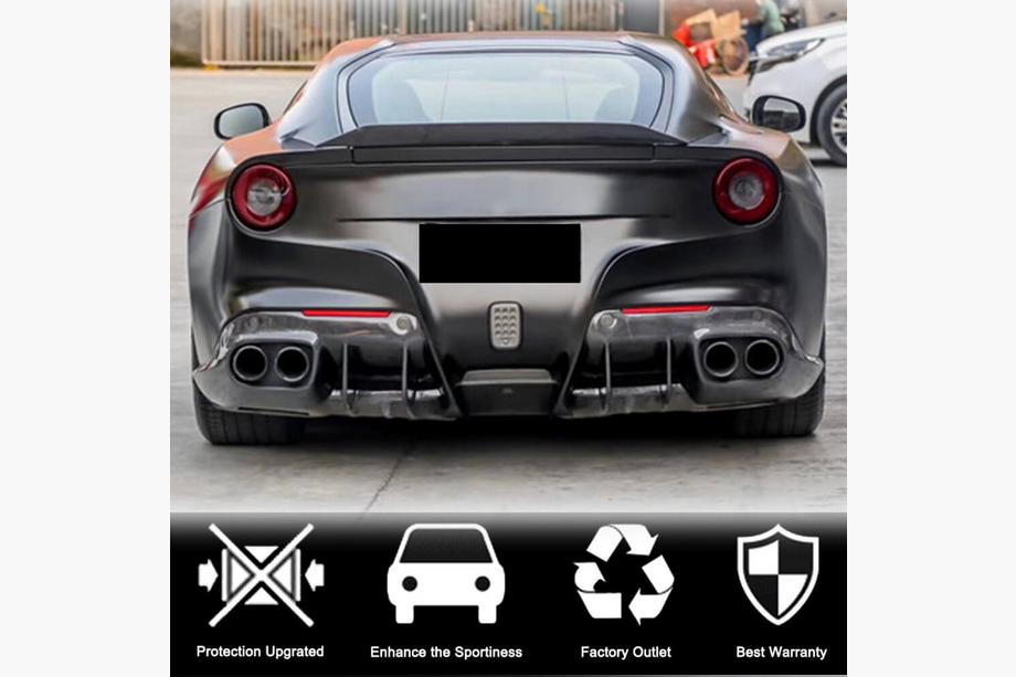 Ferrari F12 Berlinetta 2012-2017 Rear Bumper Diffuser (2012-2014, Carbon) Photo 3
