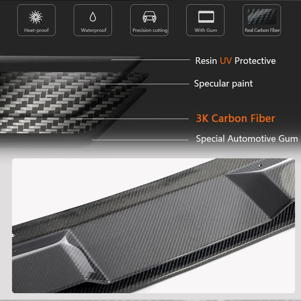 Front Bumper Lip Spoiler (2021-2024, Carbon) photo 4