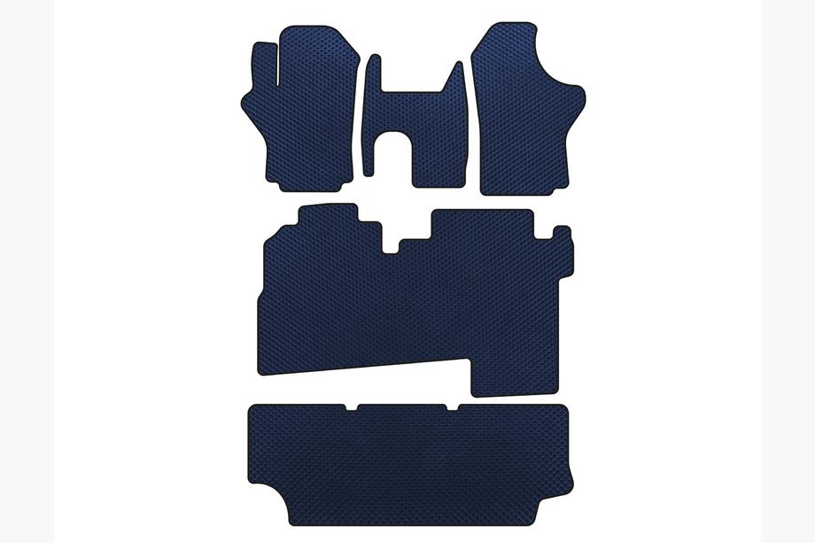 Hyundai H200, H1, Starex 1998-2007 EVA Floor Mats (2004-2007, 3 Rows, 8-Seater, Blue) Image