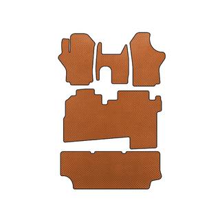 EVA Floor Mats (2004-2007, 3 Rows, 8-Seater, Orange) Hyundai H200, H1, Starex 1998-2007