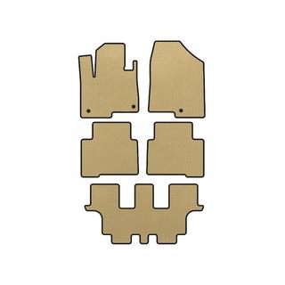 EVA Floor Mats (3 Rows, for Grand, Beige) Hyundai Santa Fe 4 2018-2023