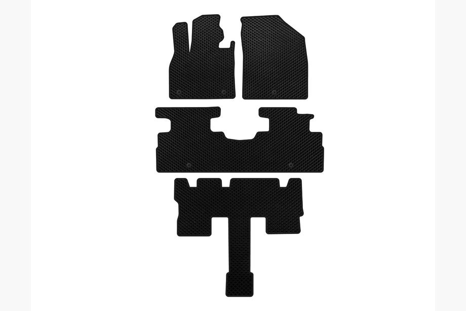 Hyundai Palisade 2018-2025 EVA Floor Mats (3 Rows, 7-Seater, Black) Image