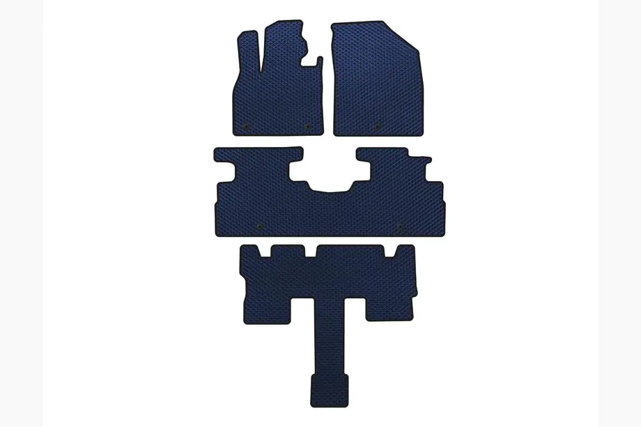 Hyundai Palisade 2018-2025 EVA Floor Mats (3 Rows, 7-Seater, Blue) Image