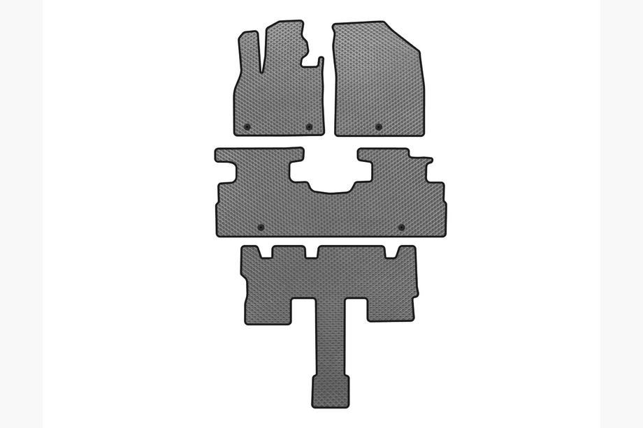 Hyundai Palisade 2018-2025 EVA Floor Mats (3 Rows, 7-Seater, Grey) Image