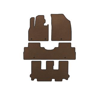EVA Floor Mats (3 Rows, 8-Seater, Brown)