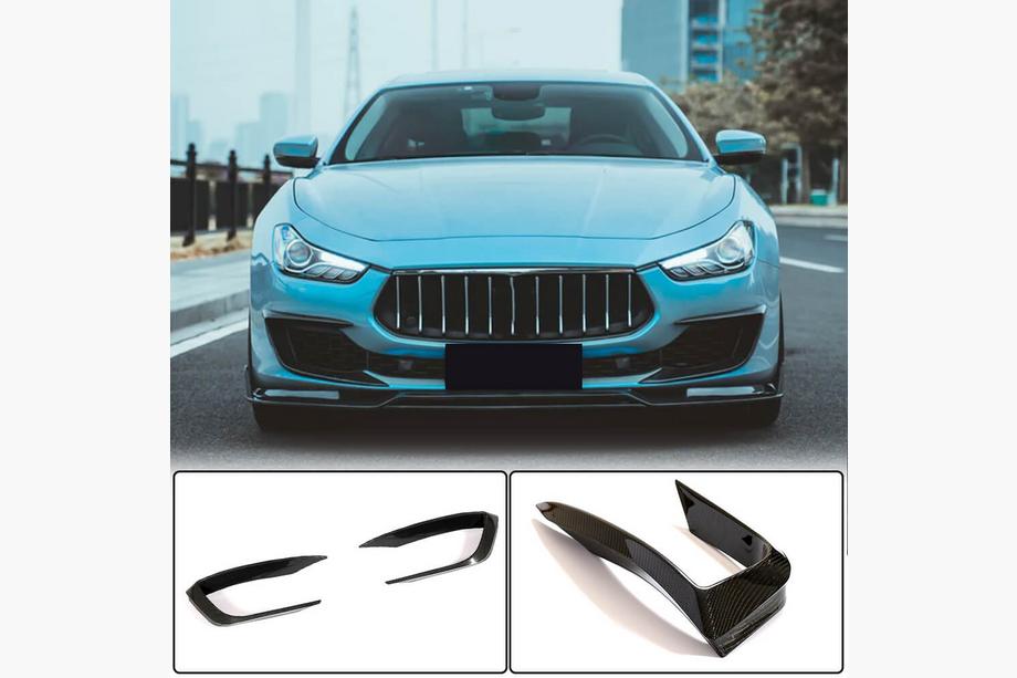 Maserati Ghibli 2013-2023 Carbon Front Bumper Covers (for Base 2018-2020) Photo 1