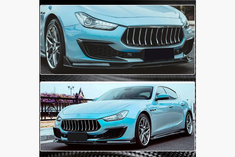 Maserati Ghibli 2013-2023 Carbon Front Bumper Covers (for Base 2018-2020) Photo 5