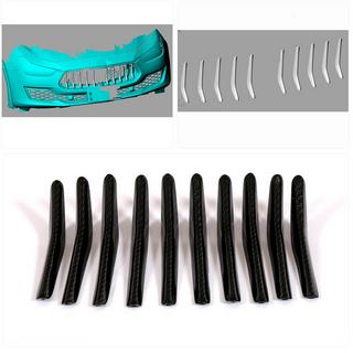 Front Grille Covers (for Base/S/S Q4 2018-2020, Carbon) photo 2