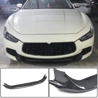 Front Bumper Lip V2 for Base/S/S Q4 2013-2017 Carbon Maserati Ghibli 2013-2023 photo 1