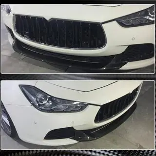 Front Bumper Lip V2 for Base/S/S Q4 2013-2017 Carbon Maserati Ghibli 2013-2023 photo 3