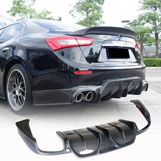 Rear Bumper Diffuser (for Base/S/S Q4 2014-2017, Carbon) Maserati Ghibli 2013-2023 photo 1
