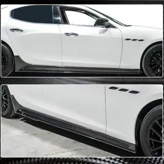 Side Skirts V3 (for Base/S/S Q4/Diesel/250 Diesel, Carbon) photo 3