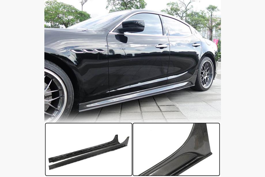 Maserati Ghibli 2013-2023 Side Skirts V3 (for Base/S/S Q4/Diesel/250 Diesel, Carbon) Photo 1
