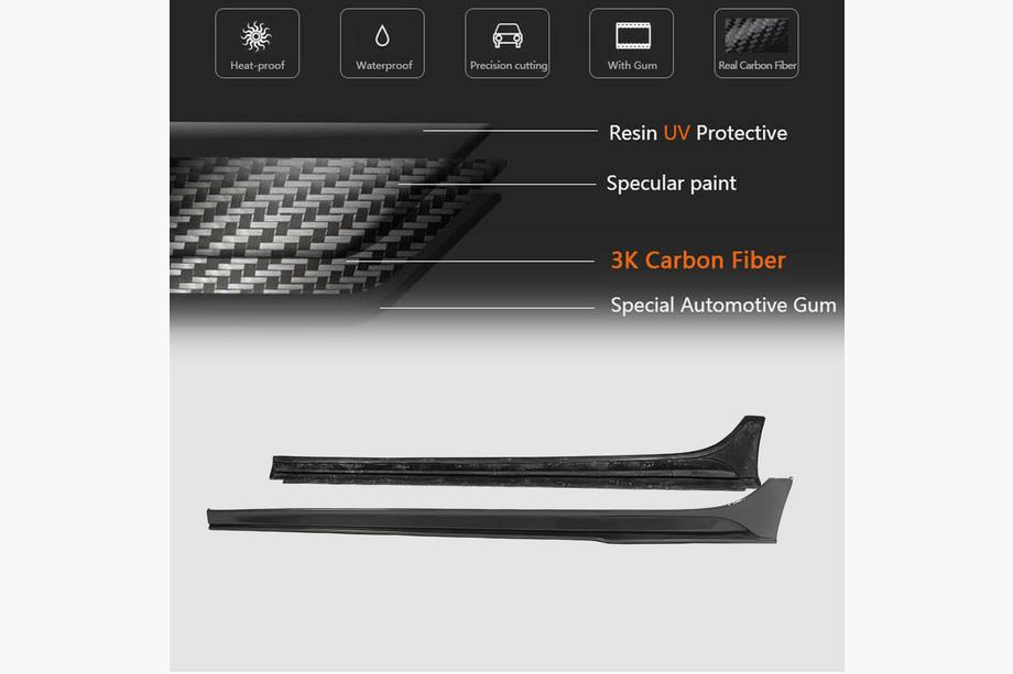 Maserati Ghibli 2013-2023 Side Skirts V3 (for Base/S/S Q4/Diesel/250 Diesel, Carbon) Photo 5