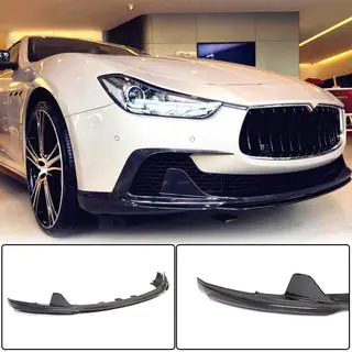 Front Bumper Lip V3 for Base/S/S Q4 2013-2017, Carbon Maserati Ghibli 2013-2023 photo 1