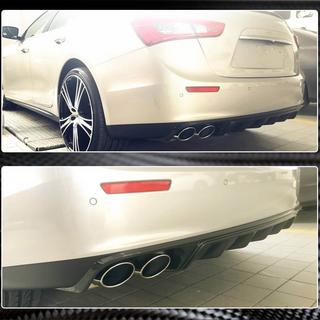 Rear Bumper Diffuser (for Base/S/S Q4 2013-2017, Carbon) Maserati Ghibli 2013-2023 photo 4