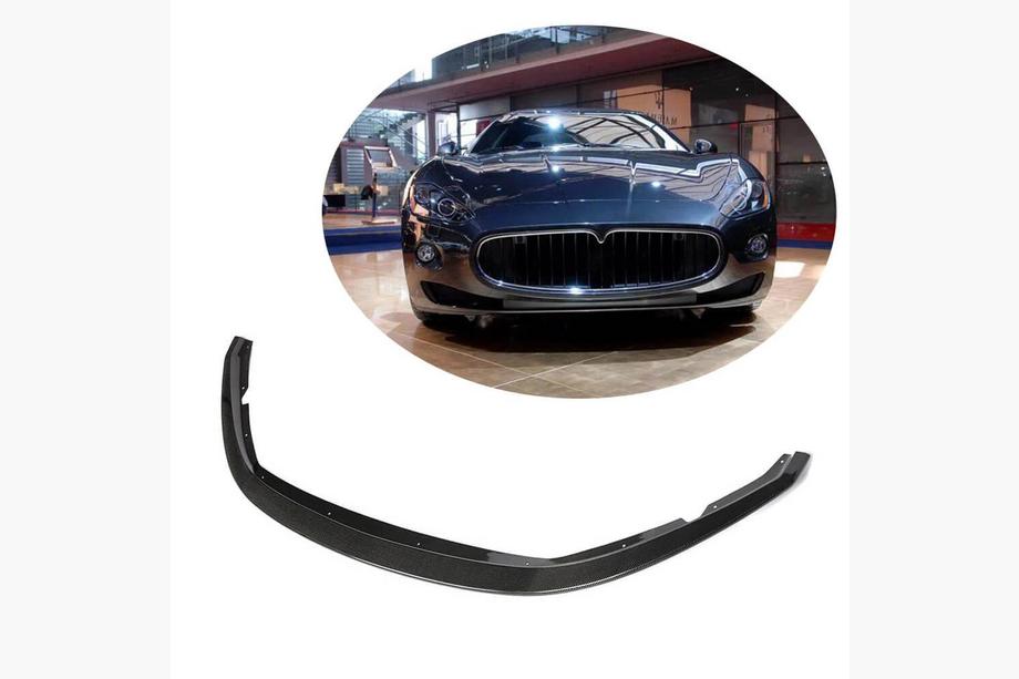 Maserati GranTurismo 2007-2019 Front Bumper Lip Spoiler (2007-2009, Carbon) Image