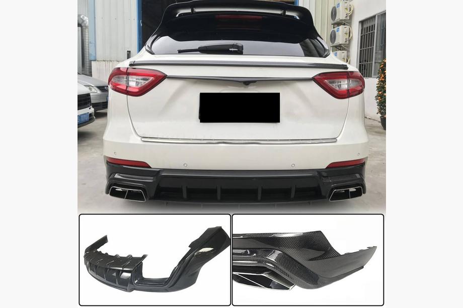Maserati Levante 2016- Rear Bumper Diffuser V1 (for Base/S, Carbon) Image