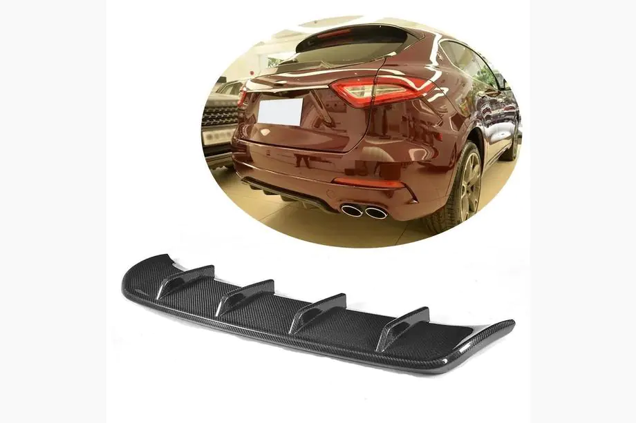 Maserati Levante 2016- Rear Bumper Diffuser V2 (for Base/S, Carbon) Image