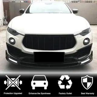 Front Bumper Lip Spoiler V2 (for Base/S, Carbon) Maserati Levante 2016- photo 2