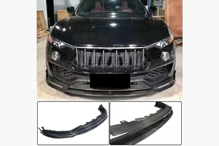 Maserati Levante 2016- Front Bumper Lip Spoiler V2 (for Base/S, Carbon) Image