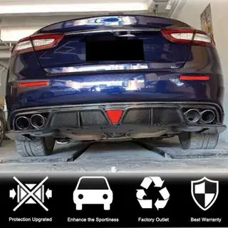Rear Bumper Diffuser V1 for S/S Q4 2017-2020 Carbon photo 2