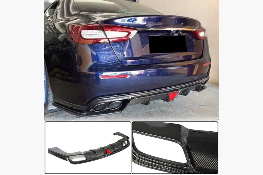 Maserati Quattroporte 2013-2023 Rear Bumper Diffuser V1 for S/S Q4 2017-2020 Carbon Image