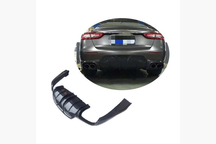 Maserati Quattroporte 2013-2023 Rear Bumper Diffuser V2 (for S/S Q4 2017-2020, Carbon) Image