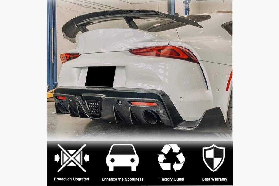 Toyota Supra 2019- Rear Bumper Diffuser V1 (Carbon) Image