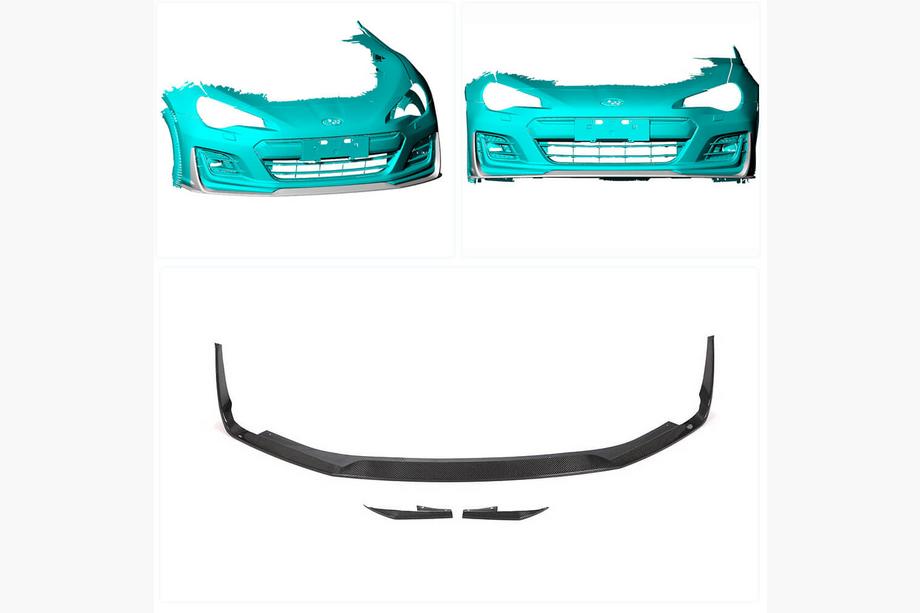 Subaru BRZ 2012-2021 Front Bumper Lip V2 (2017-2021, Carbon) Photo 2
