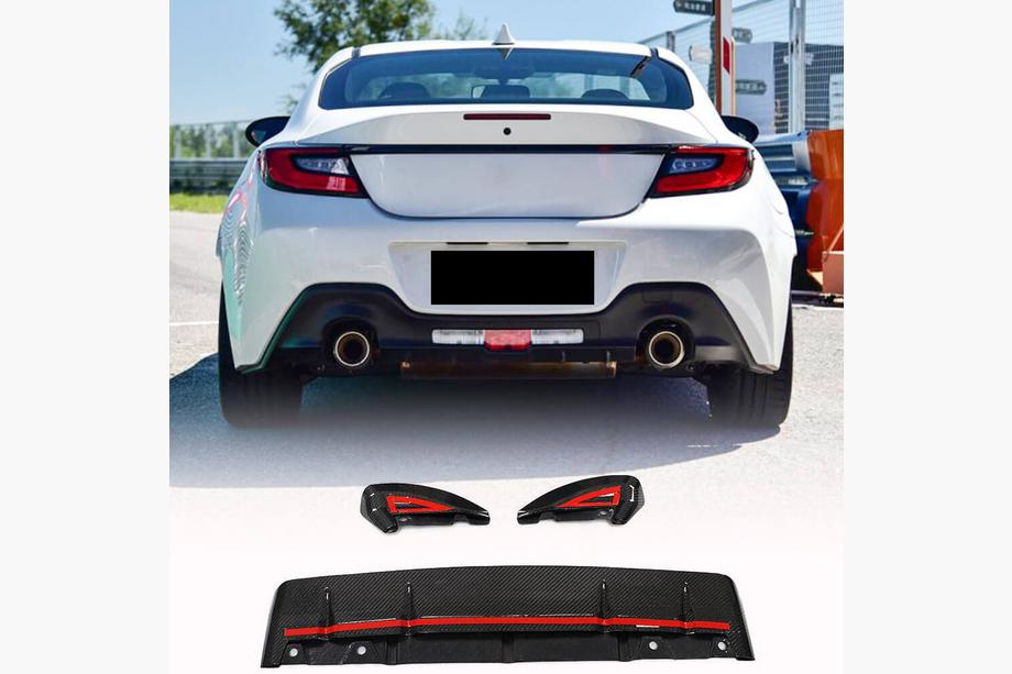 Subaru BRZ 2021- Rear Bumper Diffuser V2 (2021-2023, Carbon) Image