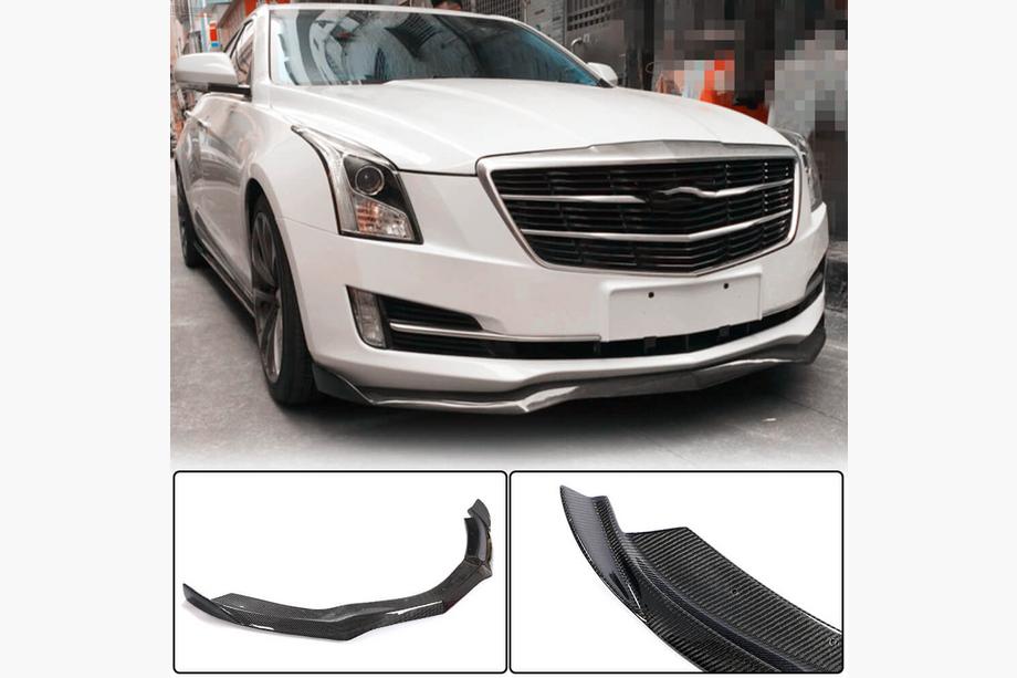 Cadillac ATS 2012-2019 Front Bumper Lip Spoiler (for Base, Carbon) Image