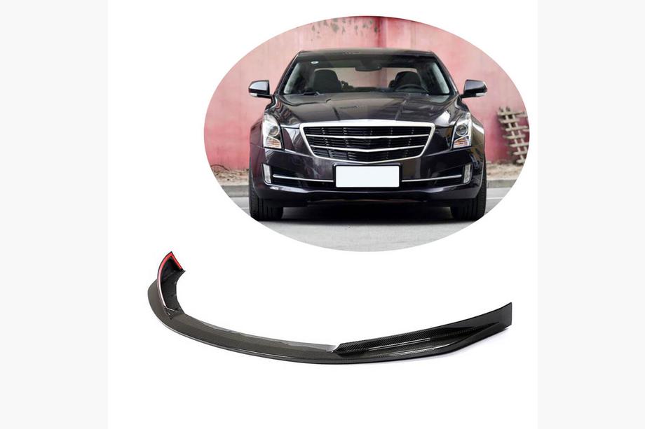 Cadillac ATS 2012-2019 Front Bumper Lip Spoiler (for Base 2015-2017, Carbon) Image