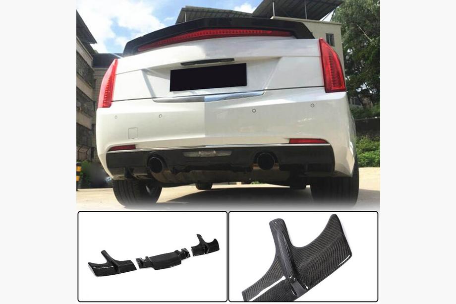 Cadillac ATS 2012-2019 Rear Bumper Diffuser (for Base, Carbon) Image