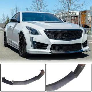 Front Bumper Lip V2 for CTS V Sedan 2016-2019 Carbon photo 1