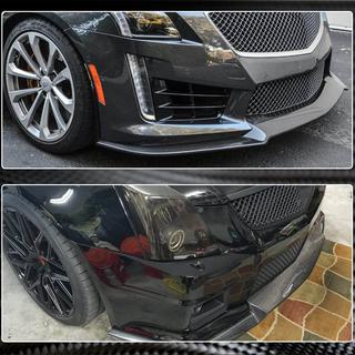 Front Bumper Lip V2 for CTS V Sedan 2016-2019 Carbon photo 4