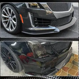 Front Bumper Lip V2 for CTS V Sedan 2016-2019 Carbon photo 4