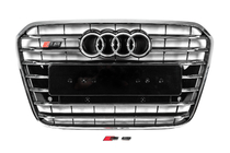 Audi A6 C7 2011-2017 Front black grille with chrome frame S-style (2011-2014) photo 1