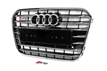Audi A6 C7 2011-2017 Front black grille with chrome frame S-style (2011-2014) photo 2