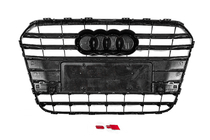 Audi A6 C7 2011-2017 Front black grille with chrome frame S-style (2011-2014) photo 4