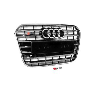 Front black grille with chrome frame S-style (2011-2014) photo 3